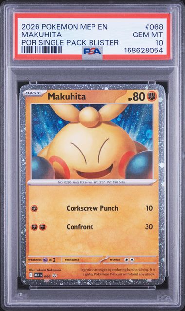 Makuhita Blister Promo Mega Evolution Promo 068 PSA 10