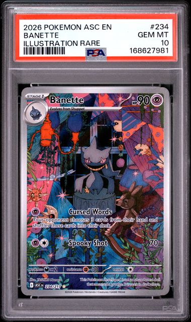 Banette Illustration Rare ME Ascended Heroes 234/217 PSA 10