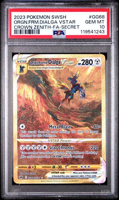 Origin Forme Dialga VSTAR GG68/GG70 PSA 10