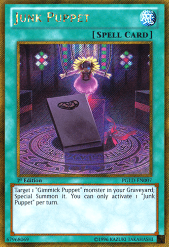 Junk Puppet [PGLD-EN007] Gold Secret Rare - Josh's Cards