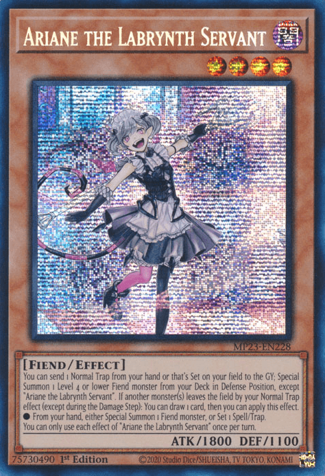 Ariane the Labrynth Servant [MP23-EN228] Prismatic Secret Rare - Josh's Cards