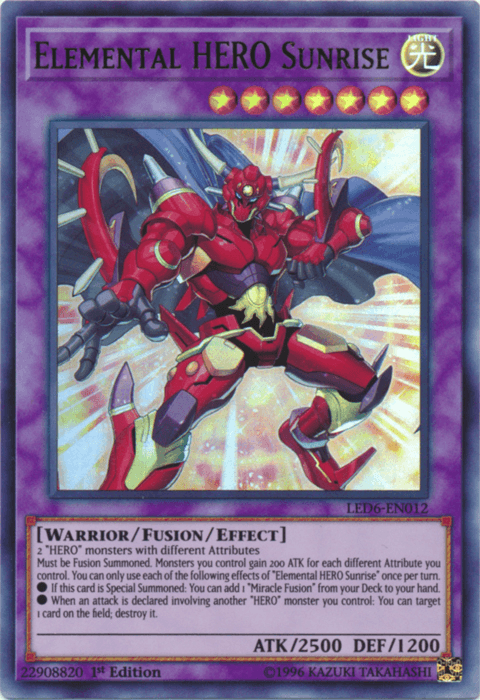 Elemental Hero Sunrise [LED6-EN012] Ultra Rare - Josh's Cards