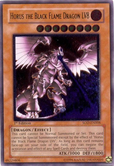 Horus the Black Flame Dragon LV8 [SOD-EN008] Ultimate Rare - Josh's Cards