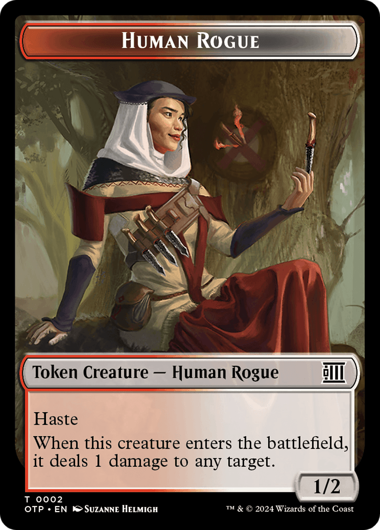 Human Rogue Token [Outlaws of Thunder Junction: Breaking News Tokens] - Josh's Cards