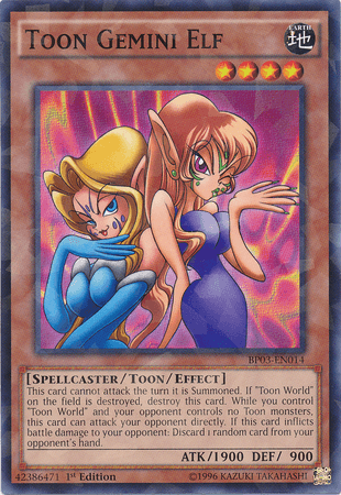 Toon Gemini Elf [BP03-EN014] Shatterfoil Rare - Josh's Cards