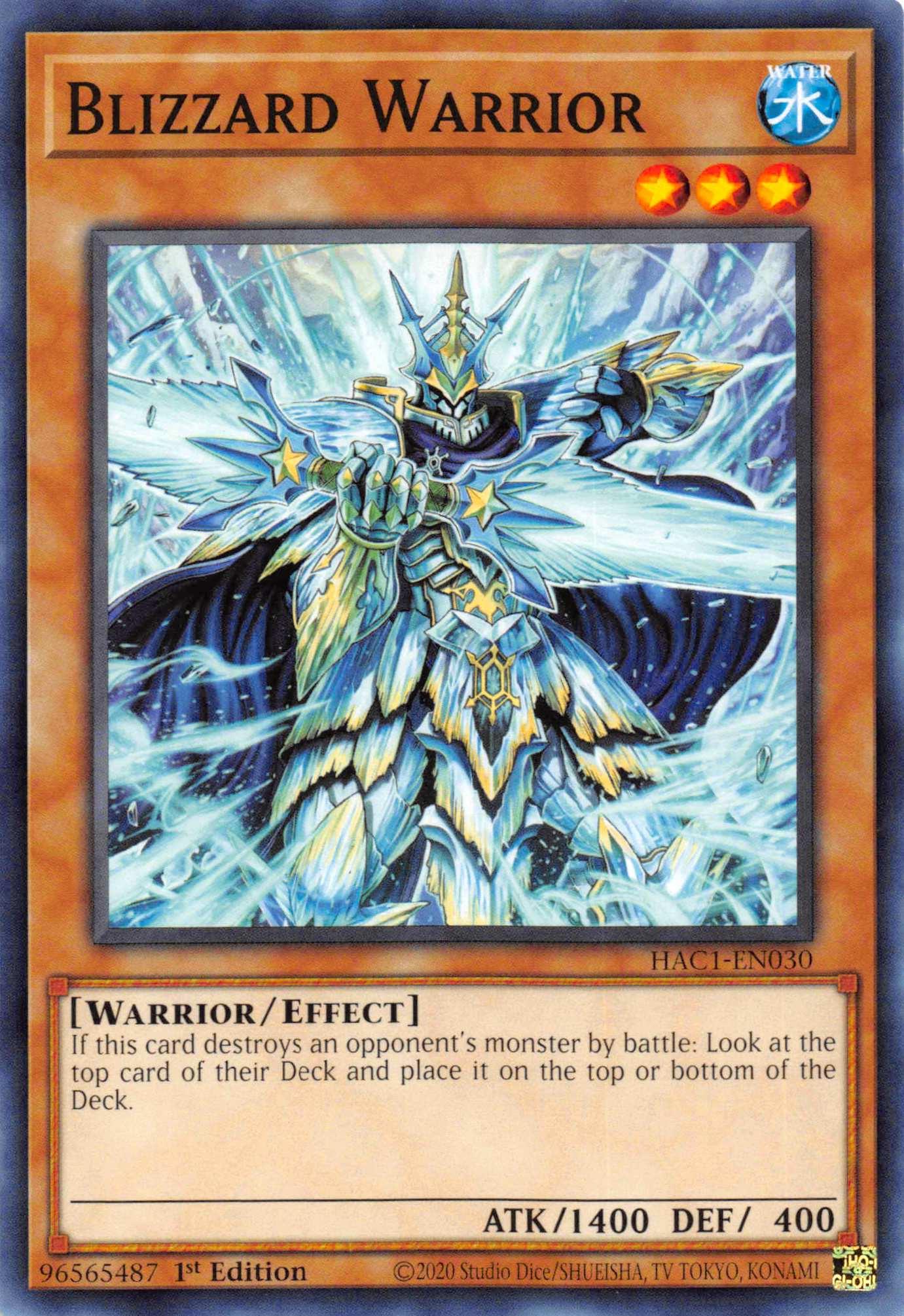 Blizzard Warrior (Duel Terminal) [HAC1-EN030] Parallel Rare - Josh's Cards