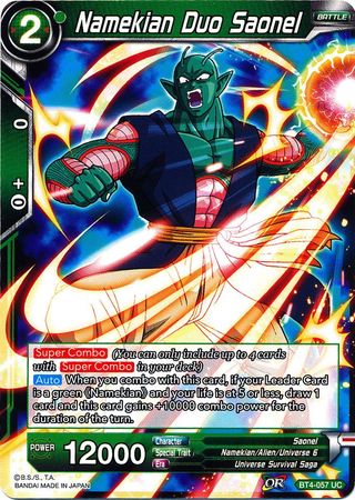 Namekian Duo Saonel (BT4-057) [Colossal Warfare] Parallel Foil