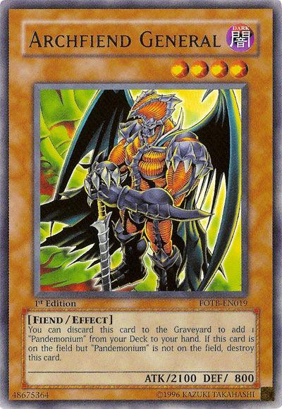 Archfiend General [FOTB-EN019] Rare - Josh's Cards