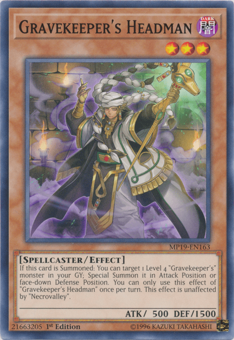 Gravekeeper's Headman [MP19-EN163] Common - Josh's Cards