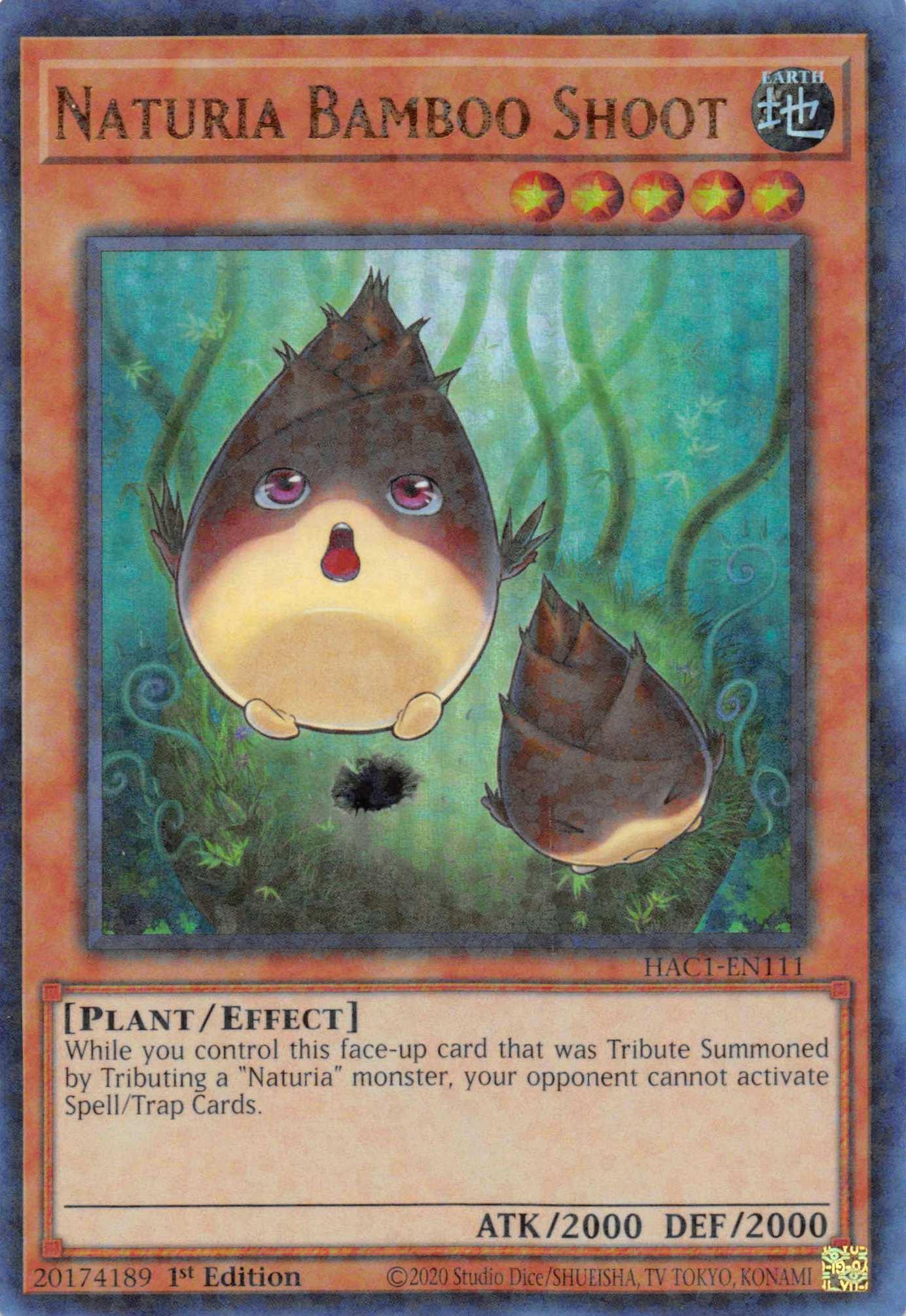 Naturia Bamboo Shoot (Duel Terminal) [HAC1-EN111] Parallel Rare - Josh's Cards