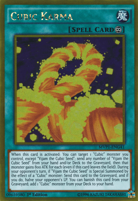 Cubic Karma [MVP1-ENG41] Gold Rare - Josh's Cards