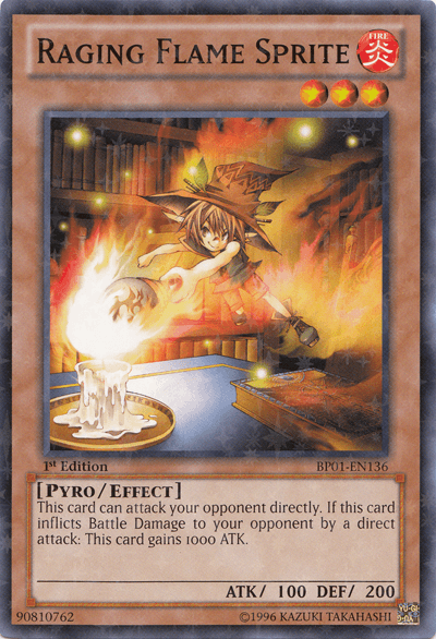 Raging Flame Sprite [BP01-EN136] Starfoil Rare - Josh's Cards