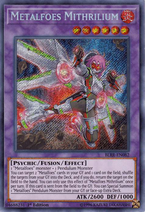 Metalfoes Mithrilium [BLRR-EN082] Secret Rare - Josh's Cards