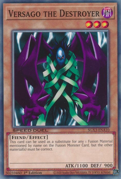 Versago the Destroyer (SGX3-ENA10) - Speed Duel GX: Duelists of Shadows 1st Edition