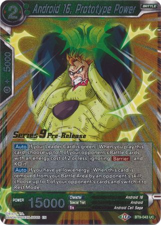 Android 16, Prototype Power (BT9-043) [Universal Onslaught Prerelease Promos] Parallel Foil