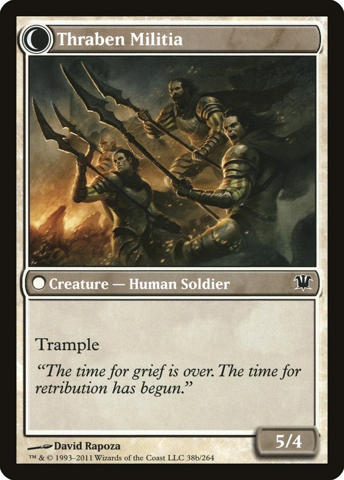 Thraben Sentry // Thraben Militia (ISD-038) - Innistrad: (Double Faced Transform) Foil