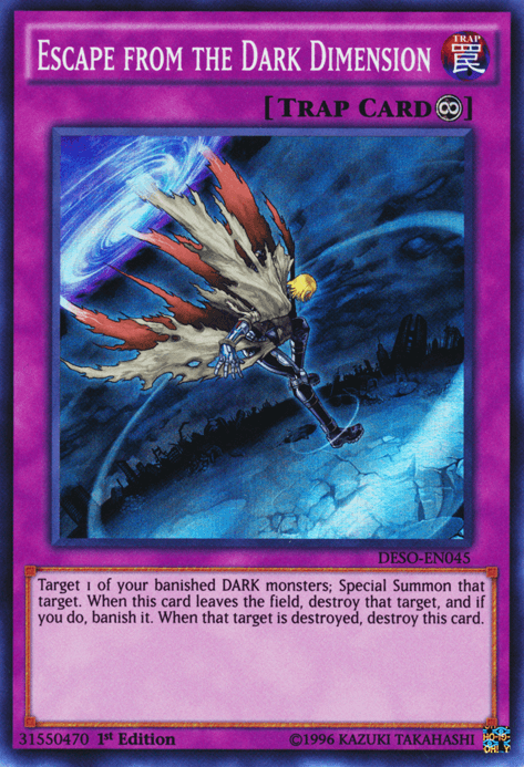 Escape from the Dark Dimension [DESO-EN045] Super Rare - Josh's Cards