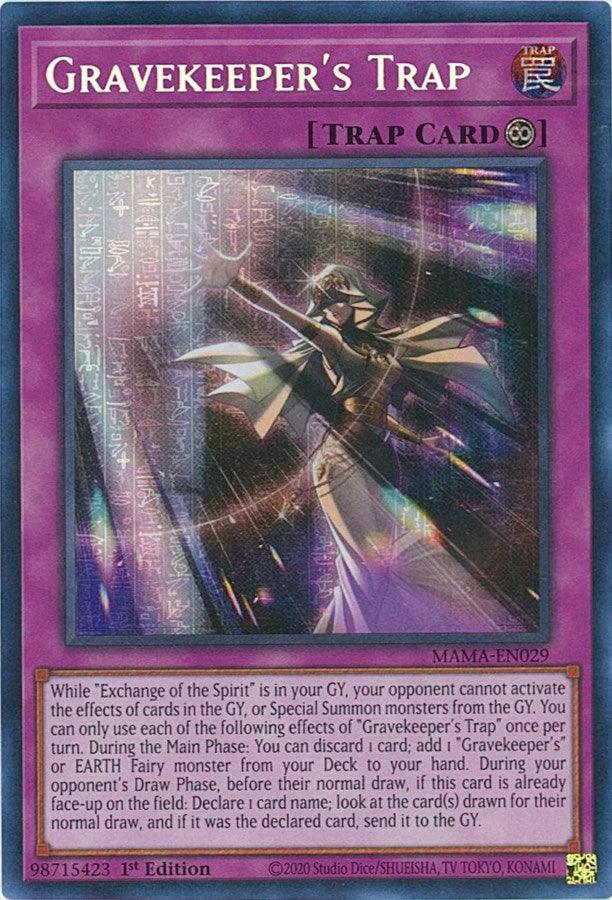 Gravekeeper's Trap [MAMA-EN029] Secret Pharaoh's Rare - Josh's Cards