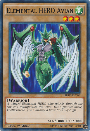 Elemental Hero Avian [SDHS-EN006] Common - Josh's Cards