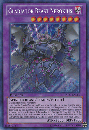 Gladiator Beast Nerokius [PRIO-EN086] Secret Rare - Josh's Cards