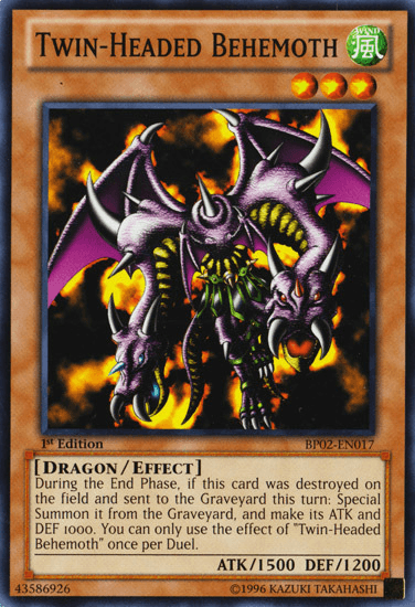 Twin-Headed Behemoth [BP02-EN017] Mosaic Rare - Josh's Cards
