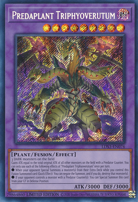 Predaplant Triphyoverutum [LDS3-EN076] Secret Rare - Josh's Cards
