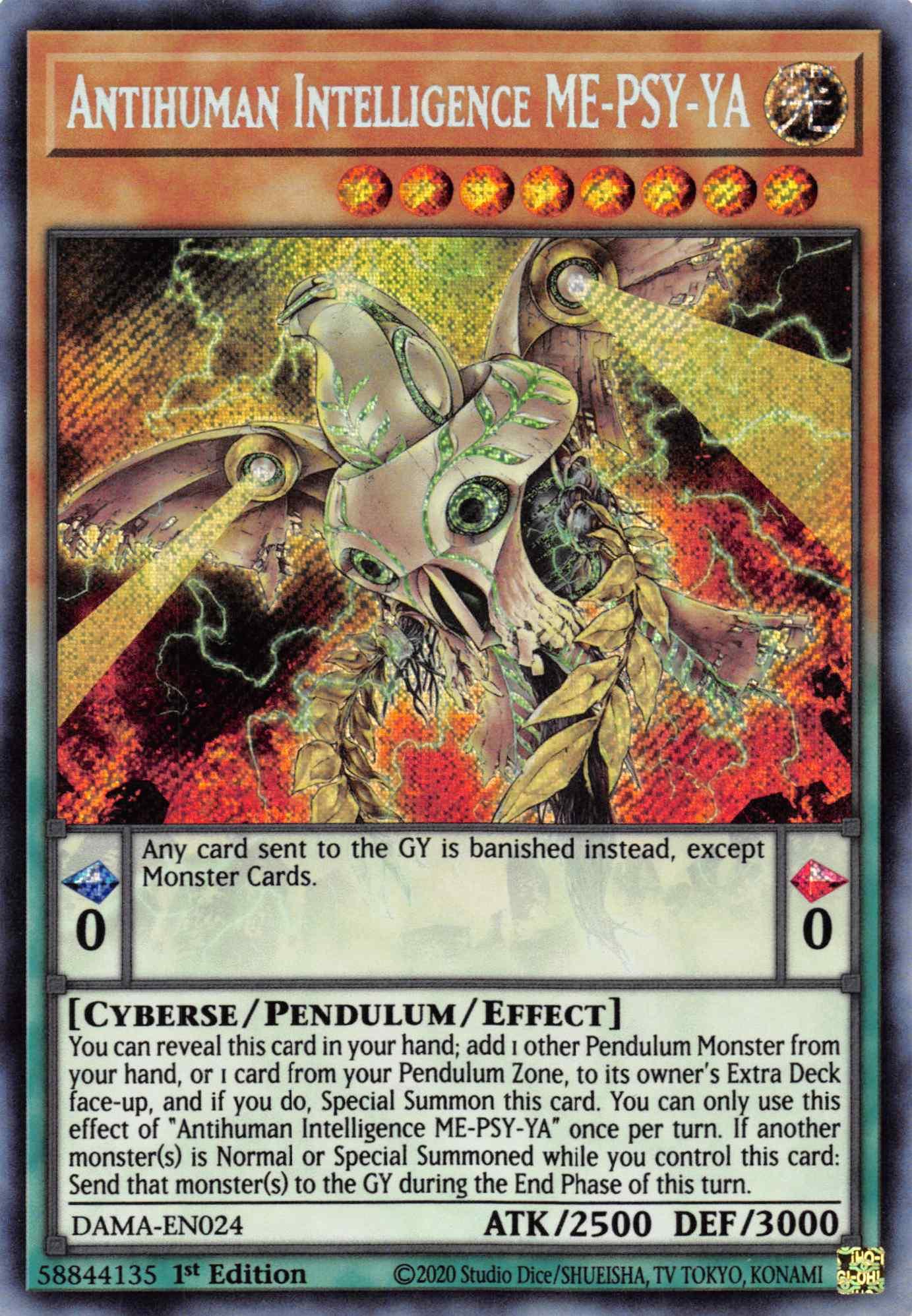 Antihuman Intelligence ME-PSY-YA [DAMA-EN024] Secret Rare - Josh's Cards
