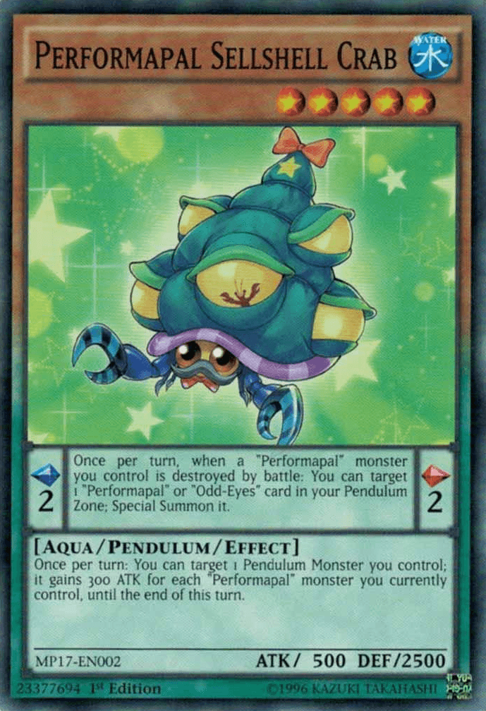Performapal Sellshell Crab [MP17-EN002] Common - Josh's Cards