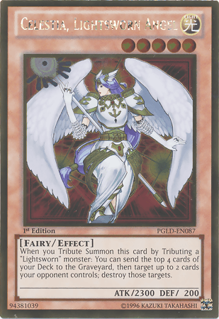 Celestia, Lightsworn Angel [PGLD-EN087] Gold Rare - Josh's Cards