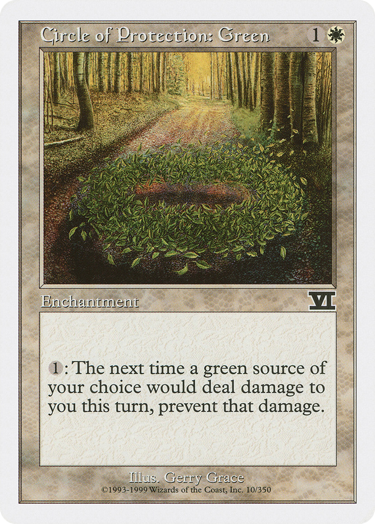 Circle of Protection: Green (6ED-010) - Classic Sixth Edition