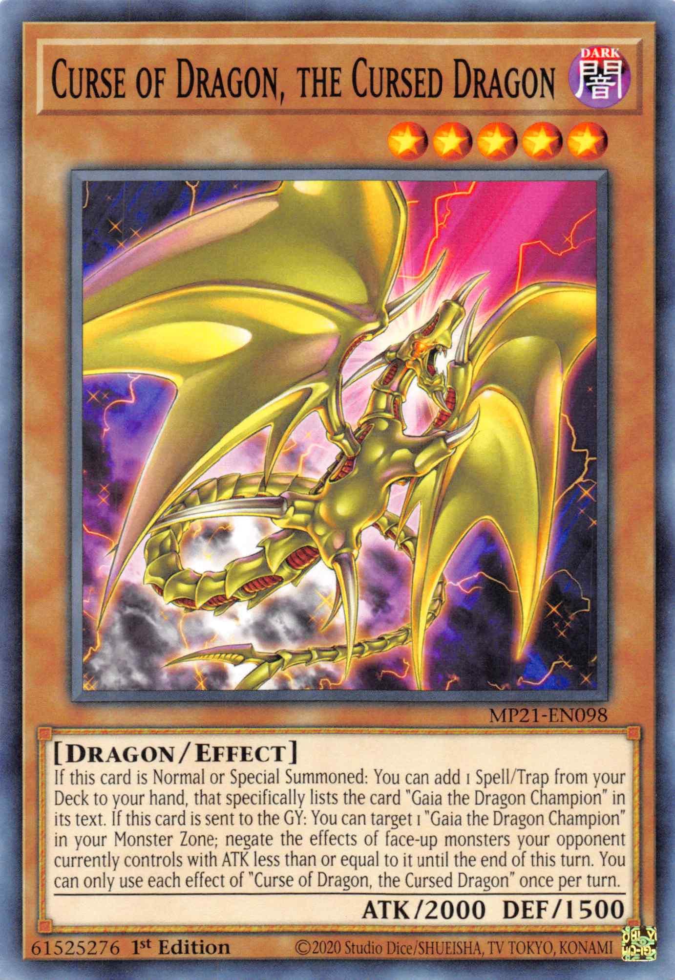 Curse of Dragon, the Cursed Dragon [MP21-EN098] Common - Josh's Cards