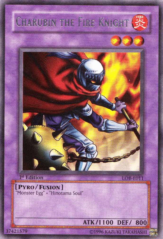 Charubin the Fire Knight [LOB-E011] Rare - Josh's Cards