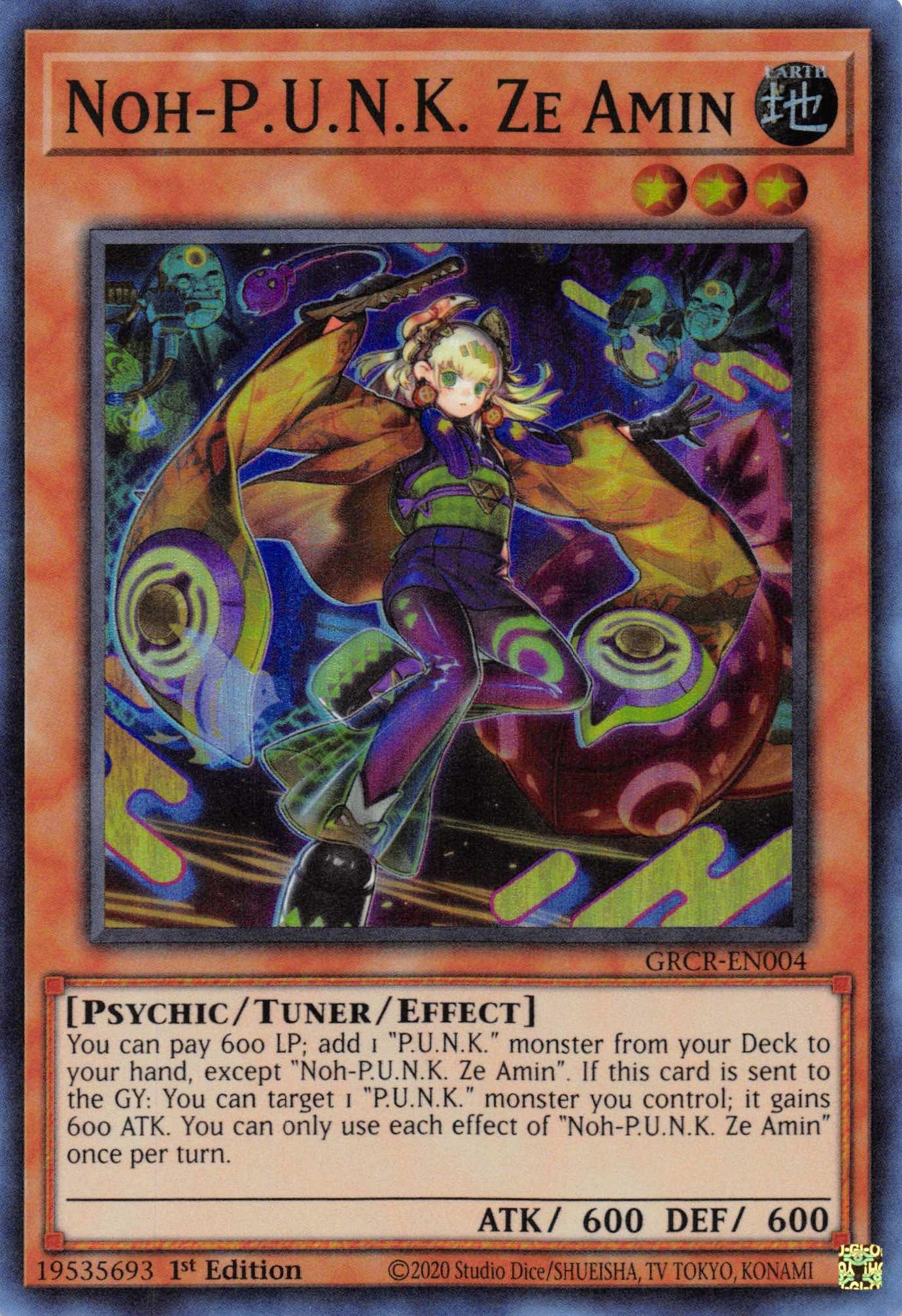 Noh-P.U.N.K. Ze Amin [GRCR-EN004] Super Rare - Josh's Cards