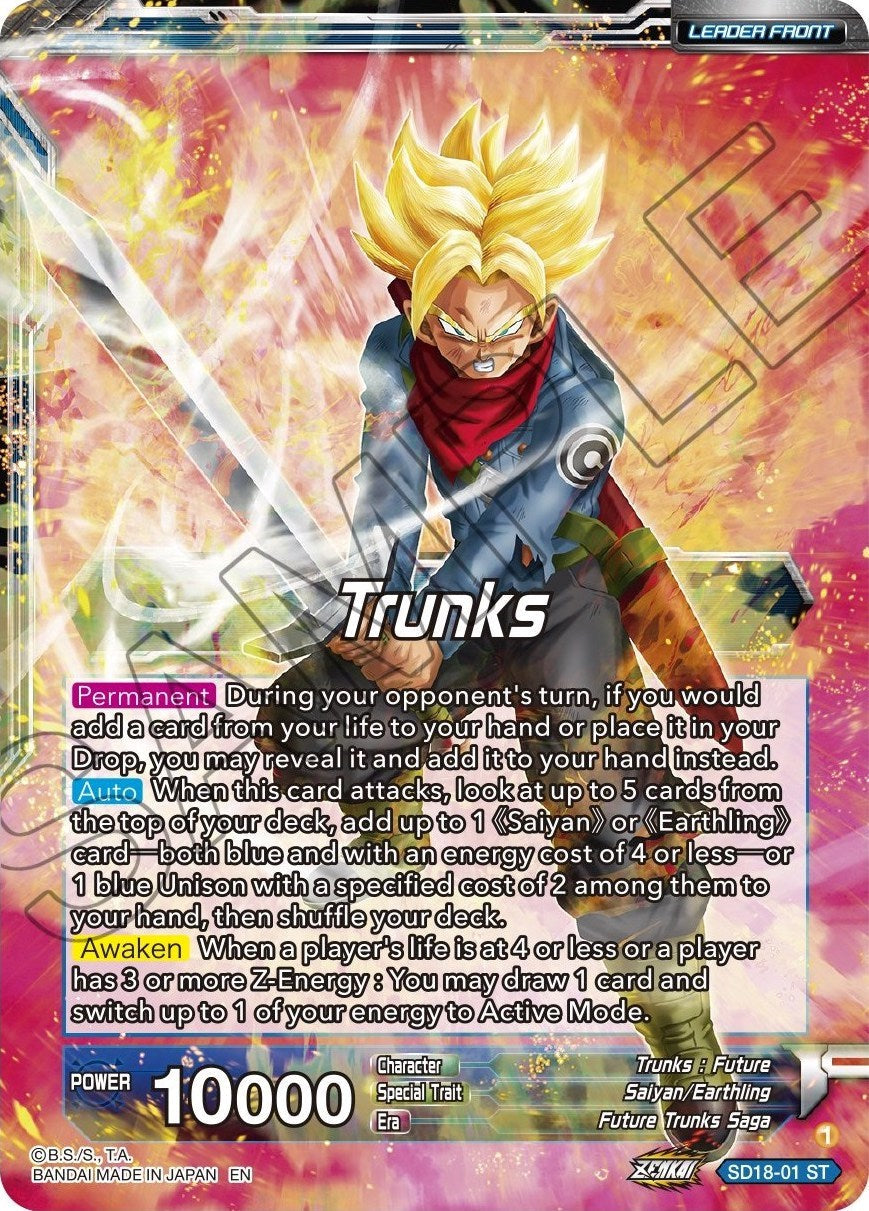 Trunks // SS2 Trunks, Envoy of Justice Returns (SD18-01) [Dawn of the Z-Legends] Parallel Foil