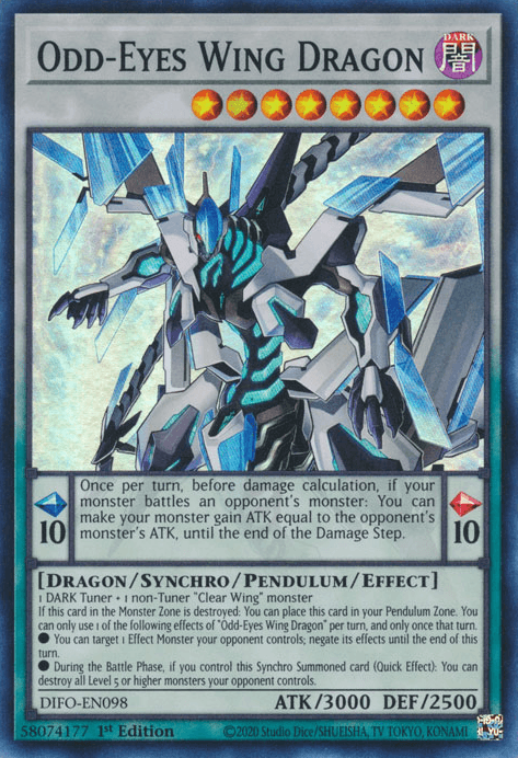 Odd-Eyes Wing Dragon [DIFO-EN098] Super Rare - Josh's Cards