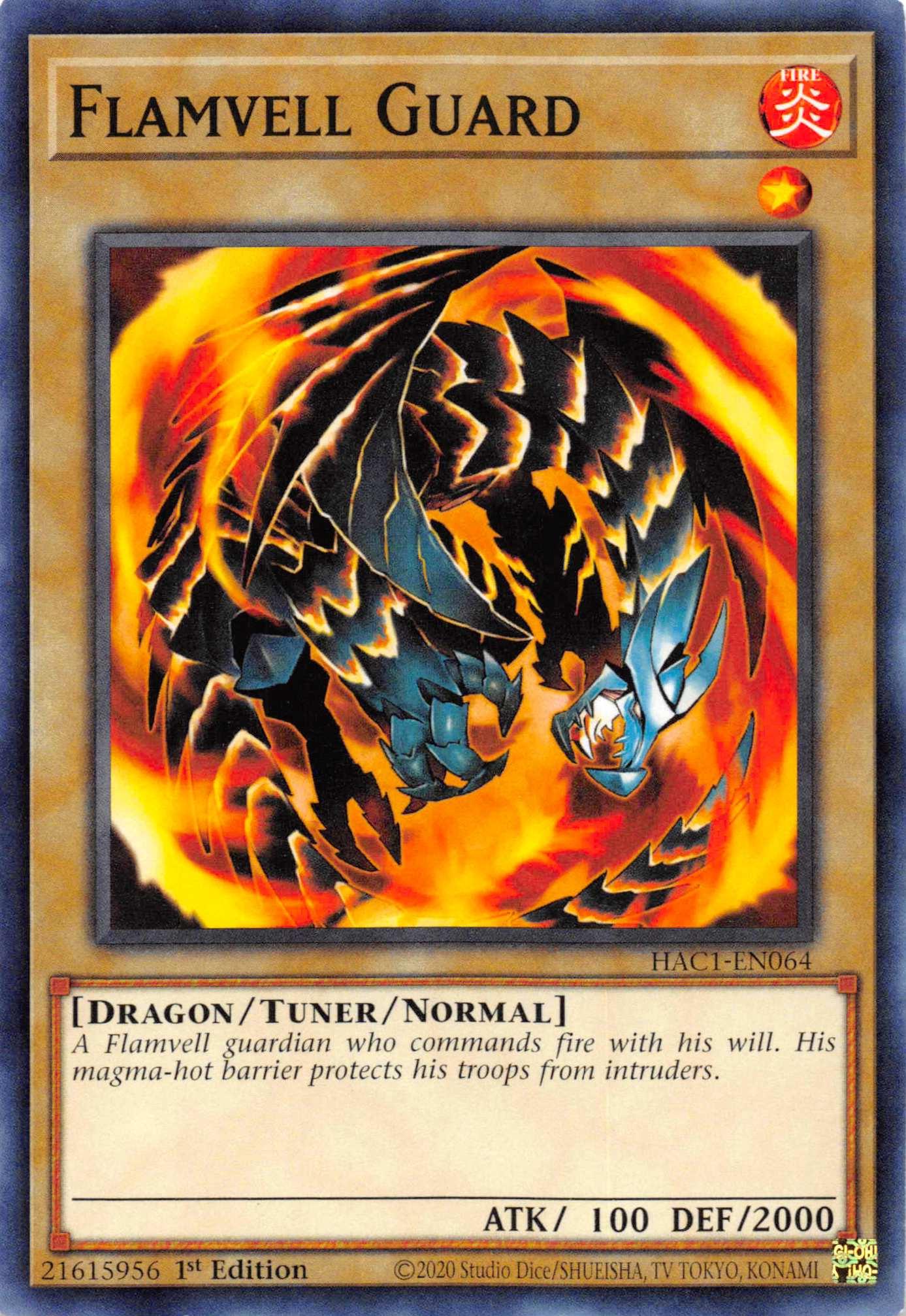Flamvell Guard [HAC1-EN064] Common - Josh's Cards