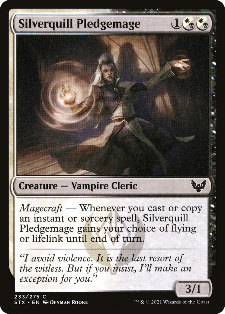 Silverquill Pledgemage (STX-233) - Strixhaven: School of Mages