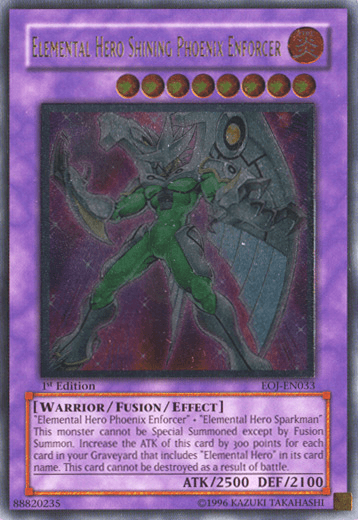 Elemental Hero Shining Phoenix Enforcer [EOJ-EN033] Ultimate Rare - Josh's Cards