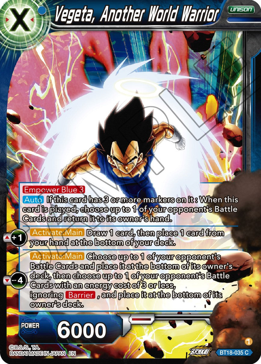 Vegeta, Another World Warrior (BT18-035) [Dawn of the Z-Legends] Parallel Foil