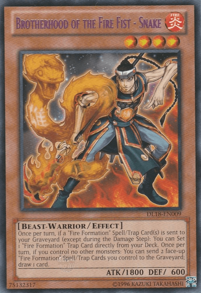 Brotherhood of the Fire Fist - Snake (Purple) [DL18-EN009] Rare - Josh's Cards