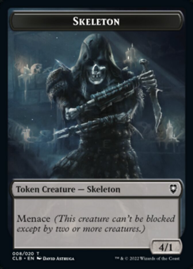 Treasure // Skeleton Double-Sided Token [Commander Legends: Battle for Baldur's Gate Tokens] Foil