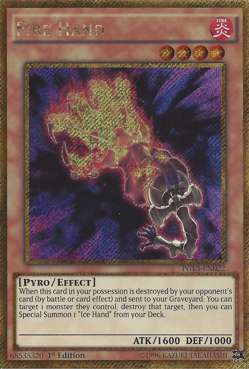 Fire Hand [PGL3-EN022] Gold Secret Rare - Josh's Cards
