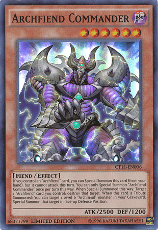 Archfiend Commander [CT11-EN006] Super Rare - Josh's Cards