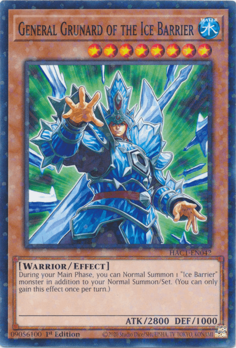 General Grunard of the Ice Barrier (Duel Terminal) [HAC1-EN042] Common - Josh's Cards