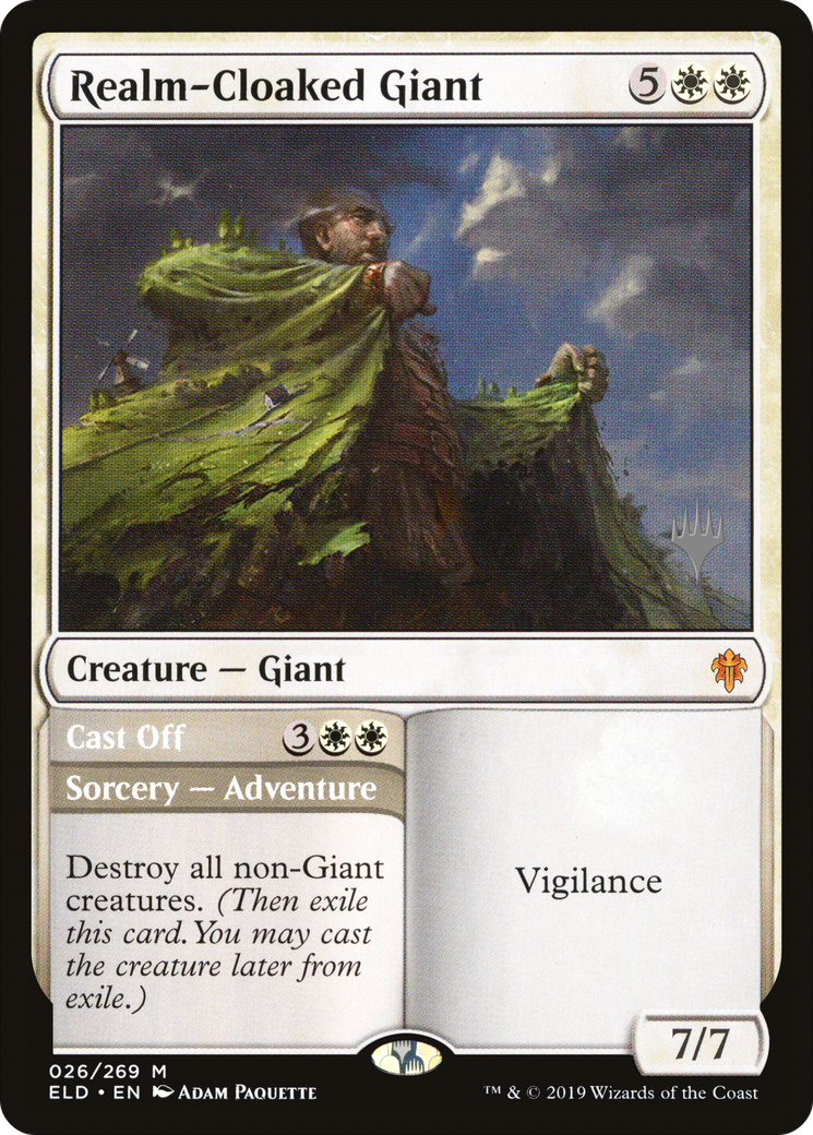 Realm-Cloaked Giant // Cast Off (PPELD-26P) - Throne of Eldraine Promos Foil