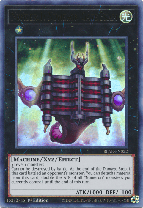 Number 1: Numeron Gate Ekam [BLAR-EN022] Ultra Rare - Josh's Cards