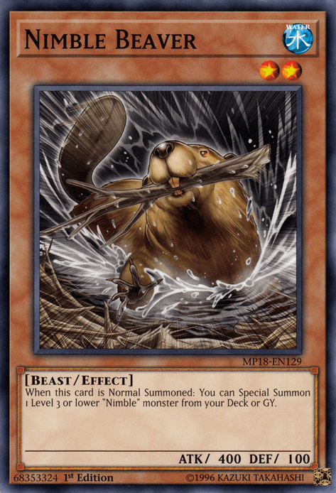 Nimble Beaver [MP18-EN129] Short Print - Josh's Cards