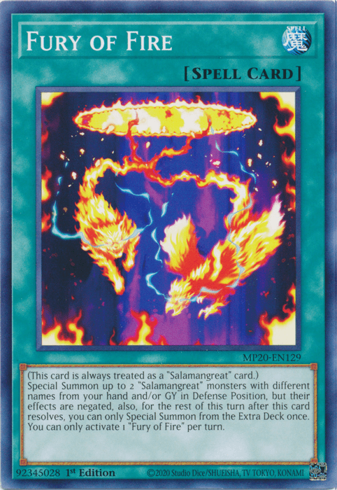 Fury of Fire [MP20-EN129] Common - Josh's Cards