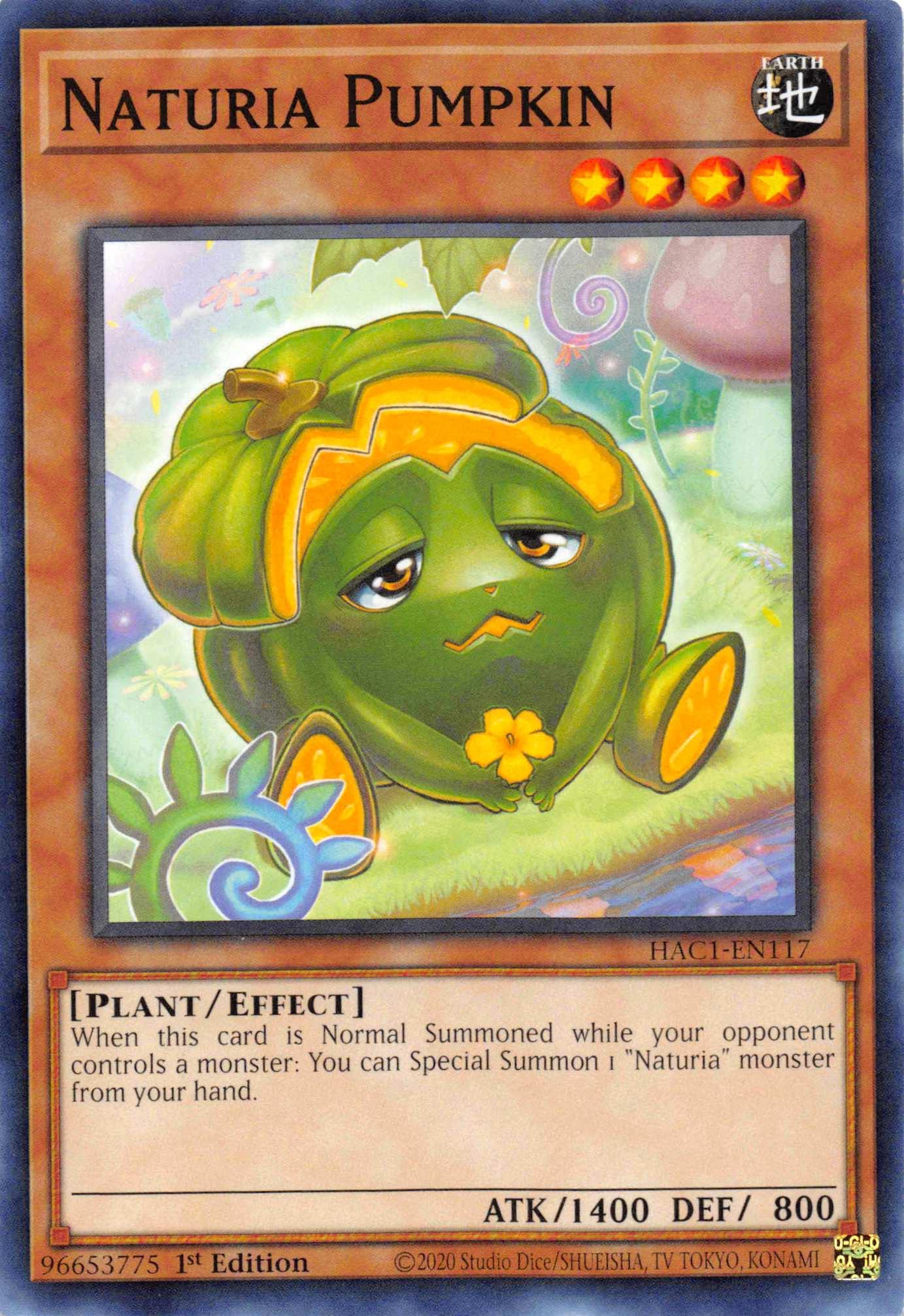 Naturia Pumpkin (Duel Terminal) [HAC1-EN117] Parallel Rare - Josh's Cards