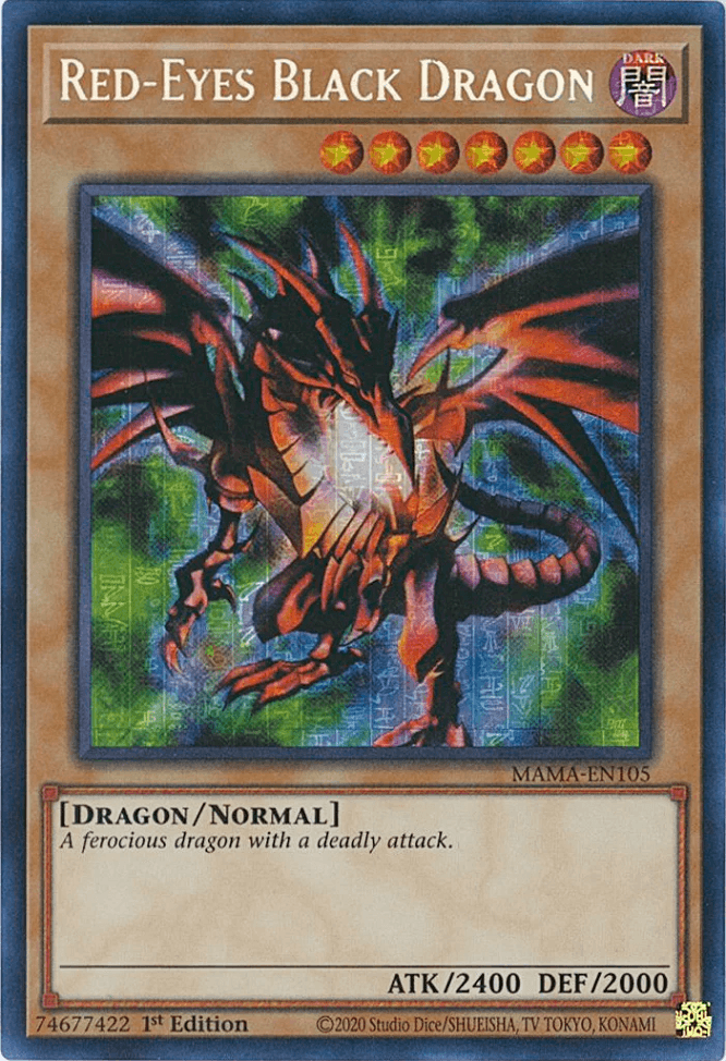Red-Eyes Black Dragon [MAMA-EN105] Secret Pharaoh's Rare - Josh's Cards